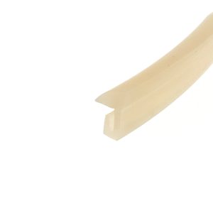 Abstract beige diagonal brush stroke across a white background, minimal and modern look.