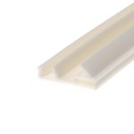 Abstract diagonal bands in beige and gray across a white background. No discernible objects.