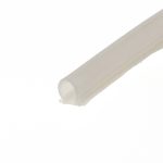 Diagonal beige brush stroke across a white background, angled from bottom-right to center-left.