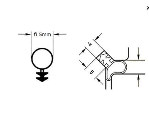 Uszczelka renowacyjna fi 5 mm szara, 12-11105 - obrazek 2
