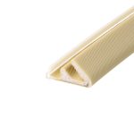 Beige textured strap rolled into a cylinder, with a crisscross pattern along the surface.