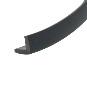 Close-up of a black curved metal blade with a squared tip against a white background.