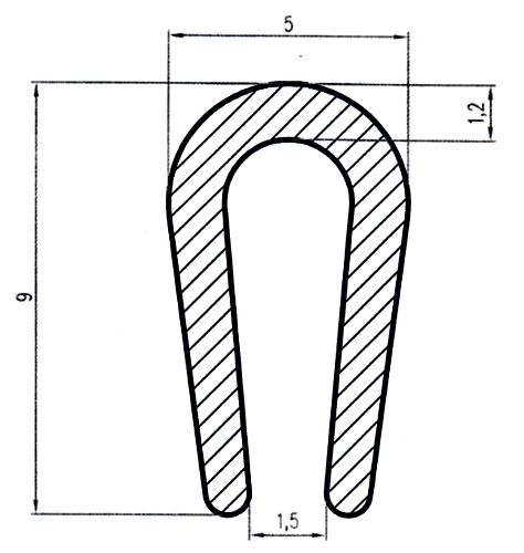 Uszczelka silikonowa krawędziowa 1,5 mm FDA 099515 - obrazek 2