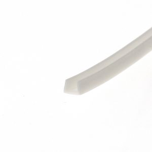 Close-up of a white surface with a light gray diagonal edge in the bottom-right corner.