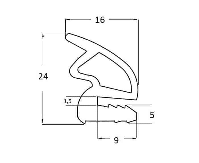 Uszczelka silikonowa termiczna, wciskana 023143 - obrazek 2