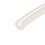 Abstract pale beige diagonal band across a white background, with rounded edges at the bottom-right corner.