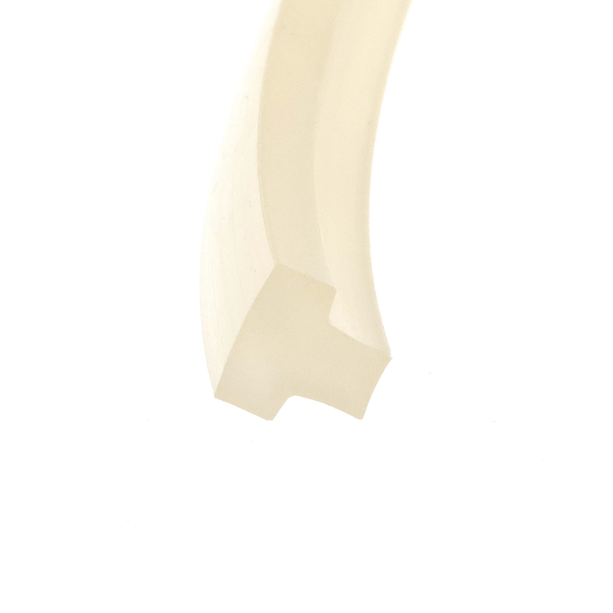 uszczelka-do-pakowarek-silikonowa-typ-t-5-x-5-x-10mm-transparentna-023185-1 - Centrum uszczelek Abstract beige shapes overlapping on a white background, resembling curved ribbons or strips.