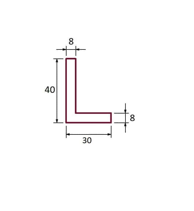 Kątownik gumowy 40x30x8 mm EPDM, 023106 - obrazek 2