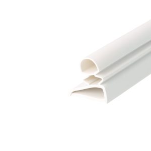 Uszczelka drzwi lodówki chłodni bez magnesu 9,4 x 19,5 x 20,1mm długość 2,55m biała 32-096