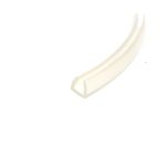 Decorative beige curved brushstroke pattern in the lower-right corner on a white background.
