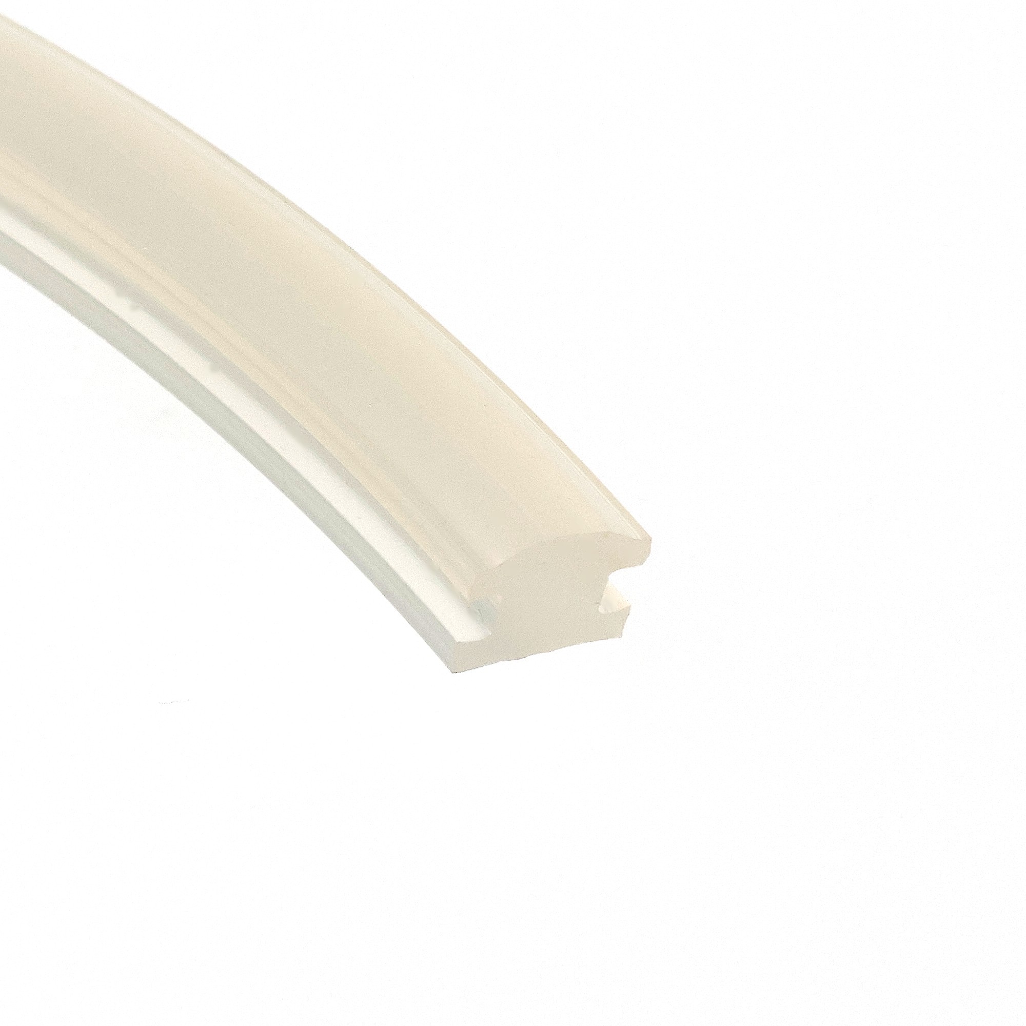 uszczelka-krawedziowa-silikonowa-typ-h-22-x-74-x-94mm-transparent-0237959-3 - Centrum uszczelek Diagonal close-up of a beige lipstick in a slightly opened tube against a white background, showing the nubbed end of the product.