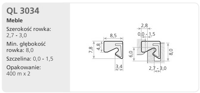 Uszczelka okien drewnianych brązowa QLON, 014837 - obrazek 2