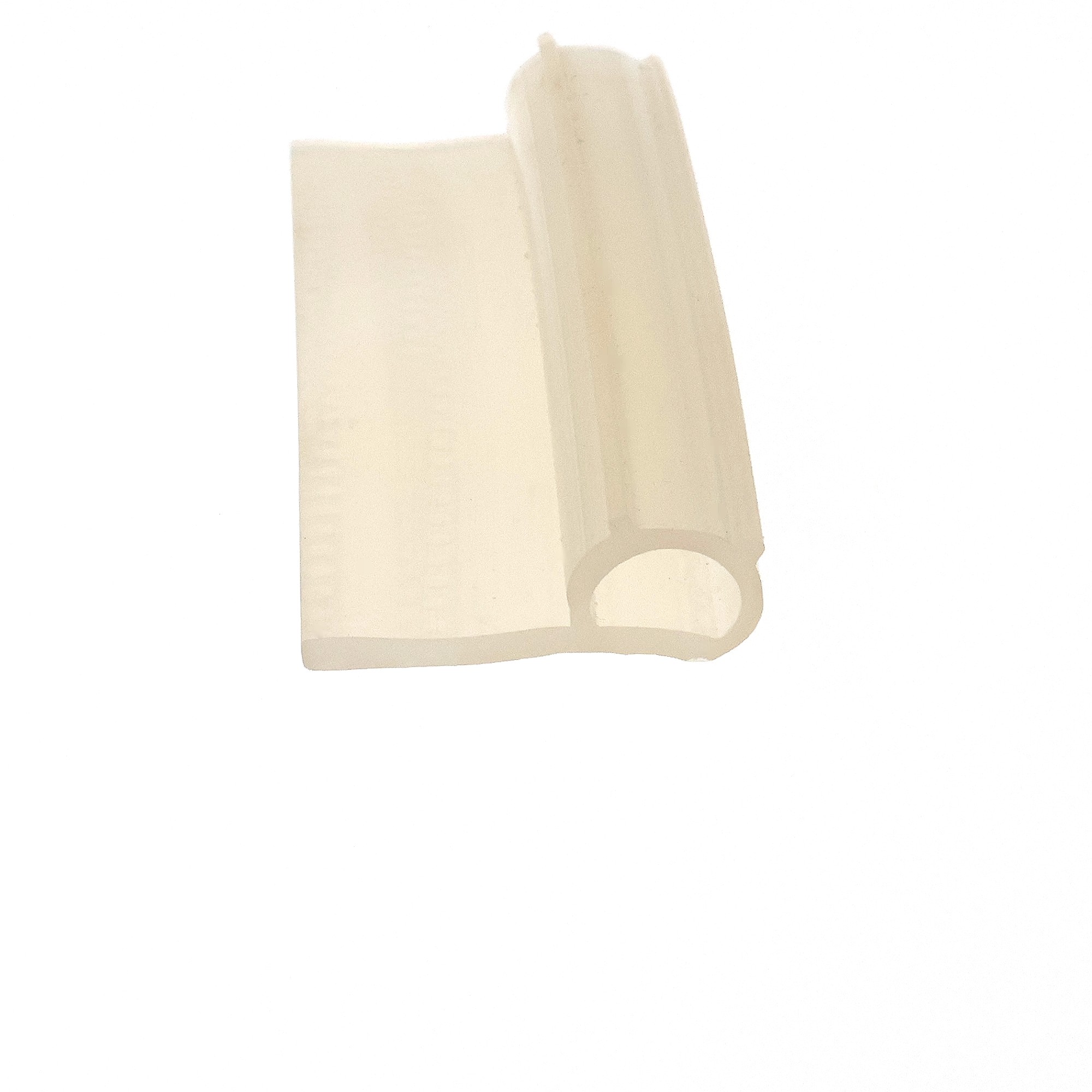 uszczelka-drzwi-lity-silikon-termiczny-typ-p-2-x-115-x-34mm-matowy-023098-2 - Centrum uszczelek Abstract beige shapes: a vertical rectangular block beside a curved, tall form on a white background.
