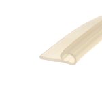 Abstract close-up of a beige, curved strip crossing diagonally from the bottom-right on a white background.