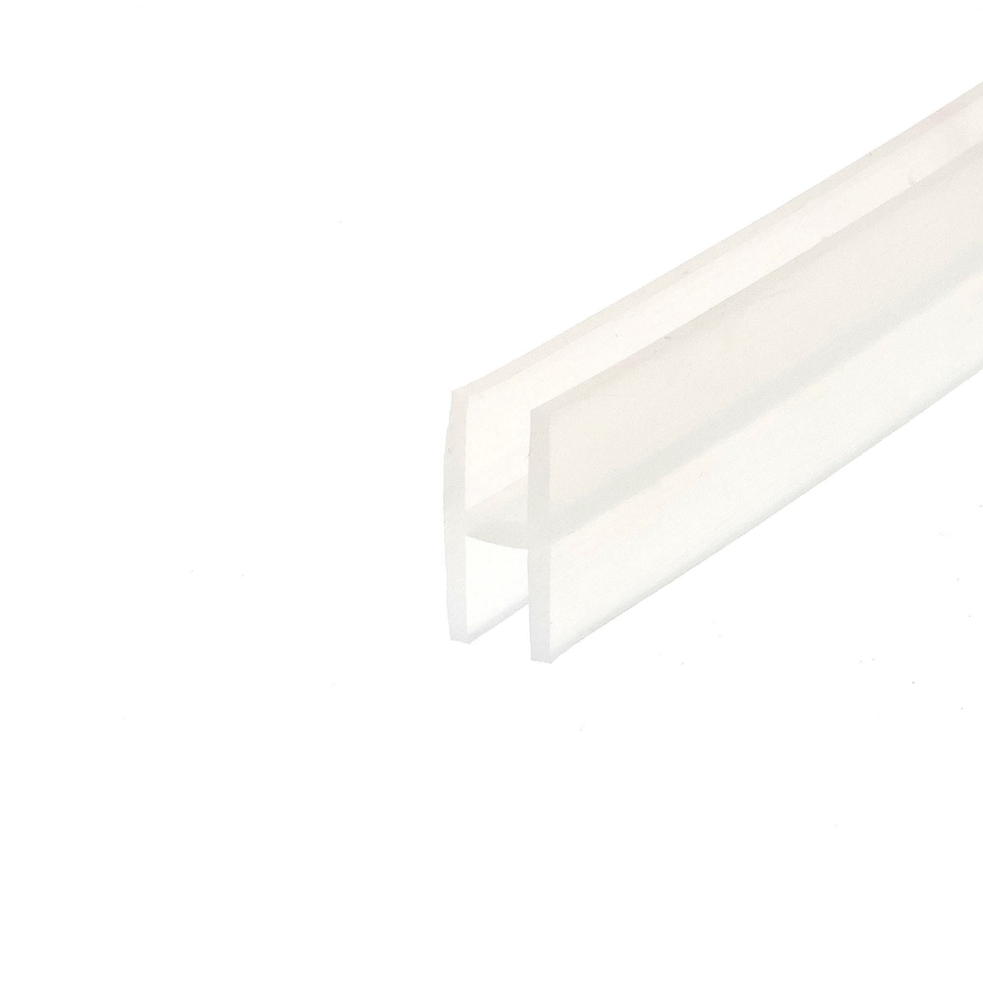 uszczelka-krawedziowa-silikonowa-typ-h-6-x-10-x-22mm-transparent-023142-2 - Centrum uszczelek Abstract minimalist image: pale gray diagonal rectangular beam against a white background, suggesting architectural form.