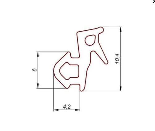 Uszczelka okienna EPDM do okien PCV S-1126, brązowa 04-820-B - obrazek 2