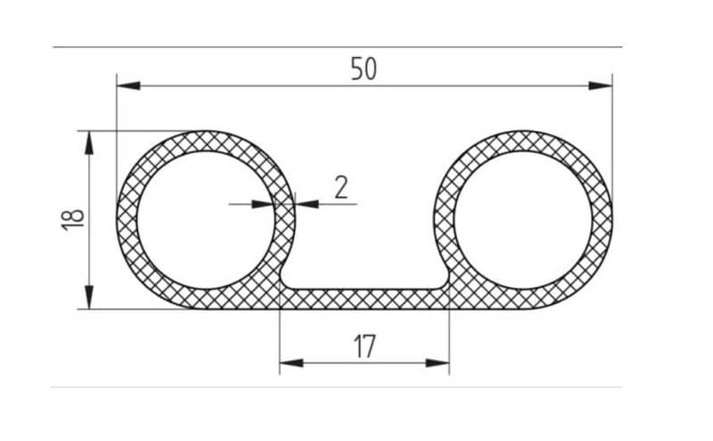 Profil silikonowy typ B, fi 18 mm, czarna 0235017 - obrazek 2