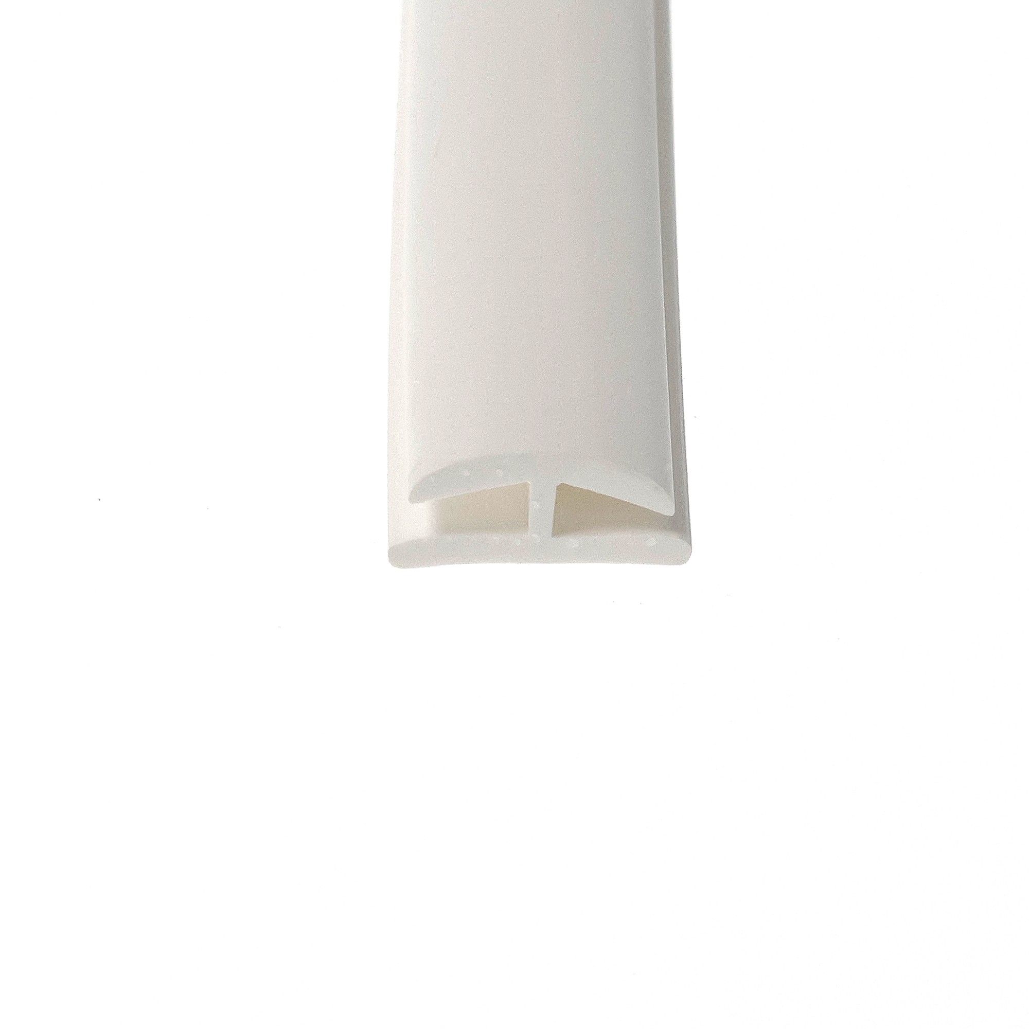 uszczelka-krawedziowa-miekkie-pvc-typ-h-3-x-12-x-14mm-biala-12-321-09-2 - Centrum uszczelek Tall white cylindrical bottle standing upright on a white background, with a rounded base visible at the bottom.