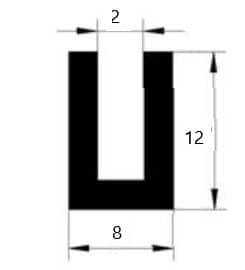Uszczelka krawędziowa 2 mm EPDM czarna, 0356169 - obrazek 2