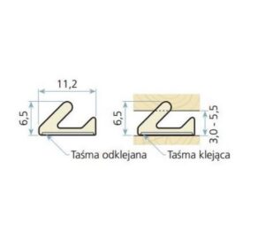 Uszczelka samoprzylepa QLON 3117 brązowa, 0141429