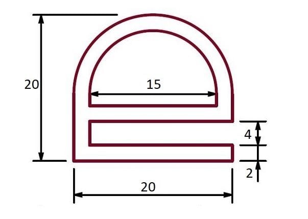 Uszczelka silikonowa typ e, transparent 023343 - obrazek 2