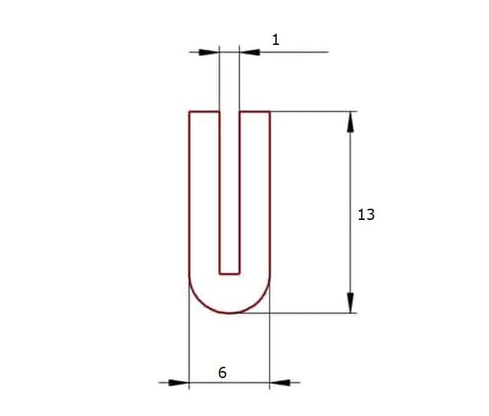 Uszczelka silikonowa transparentna na krawędź 1 mm, 023808 - obrazek 2