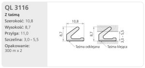 Uszczelka samoprzylepna do okien i drzwi drewnianych Qlon 3116 czarna - 0140161
