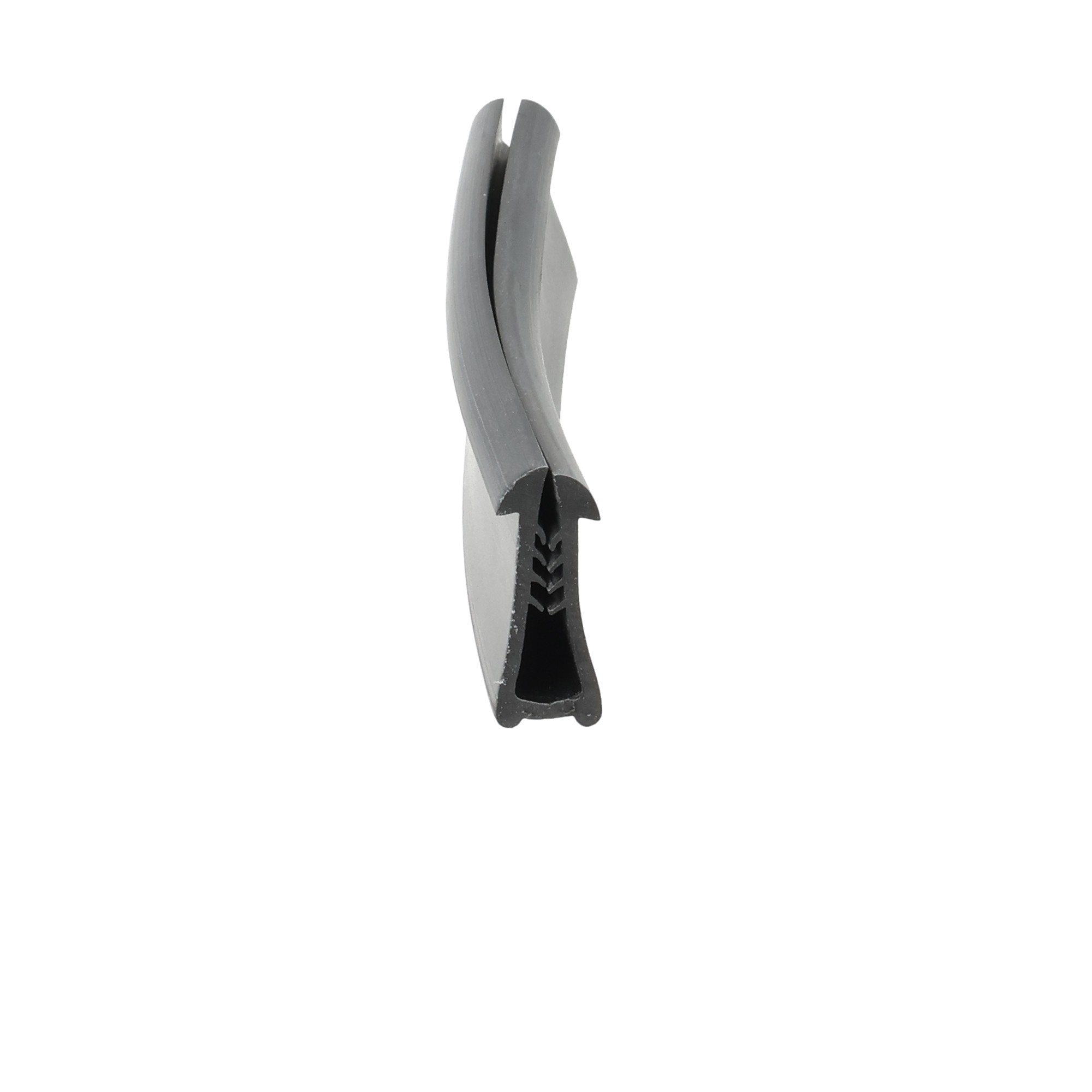 uszczelka-epdm-na-krawedz-8-mm-epdm-czarna-04-913-3 - Centrum uszczelek Close-up of needle-nose pliers tips opened, showing serrated inner jaws in metal.