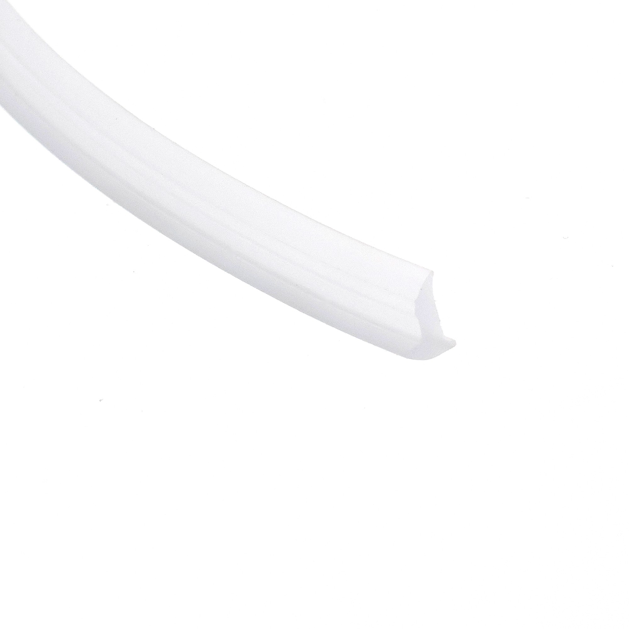 uszczelka-szyby-10-mm-4-x-8mm-transparentna-015123-3 - Centrum uszczelek Curved white ribbon diagonally across a white background, resembling a decorative strip