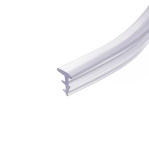 Close-up of a curved white extrusion with a rounded edge, running diagonally across the bottom-right.