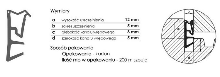 Uszczelka okna przylgowa brąz rustykalny, 82-543 - obrazek 6