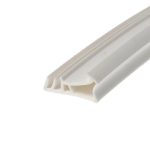 Close-up of a white rolled paper with its curled edge against a white background.