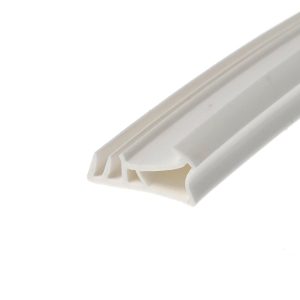 Close-up of a white rolled paper with its curled edge against a white background.