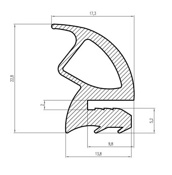 Uszczelka silikonowa termiczna, wciskana 0991852 - obrazek 2