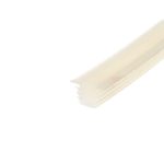 Abstract image: white background with a beige diagonal brushstroke running along the lower-right quadrant.