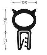 Uszczelka 2,5-4 mm czarny silikon FDA, 0626240