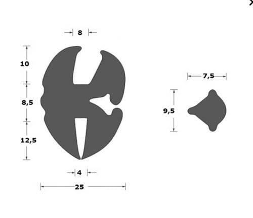 Uszczelka do szyby 8/4 mm EPDM, 0629769KPL - obrazek 2