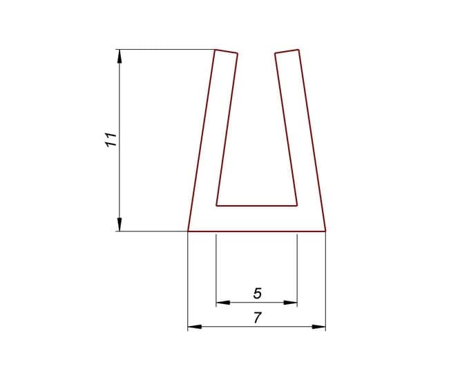 Uszczelka krawędziowa czarna 12-316