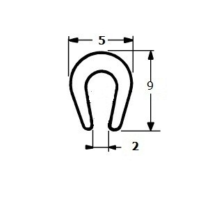 Uszczelka krawędziowa czarna 12-313