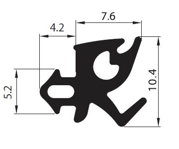 Uszczelka okienna EPDM do okien PCV S-1151