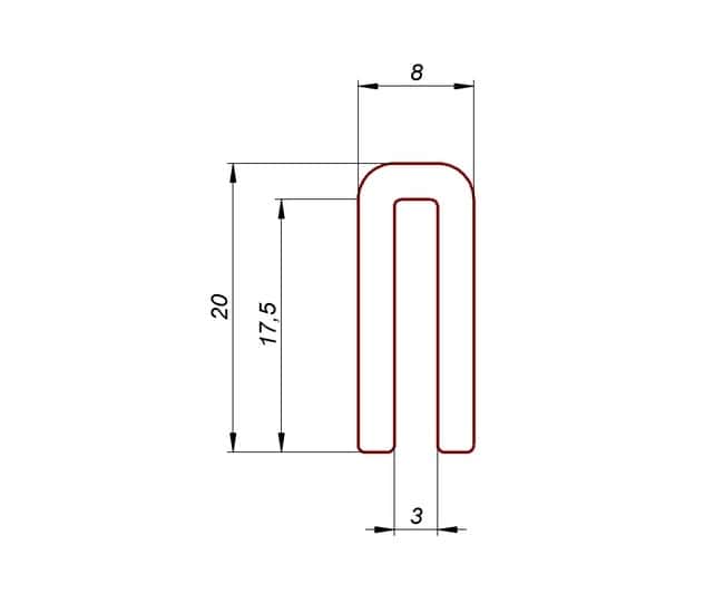 Uszczelka krawędziowa 3 mm czarna 12-317-03
