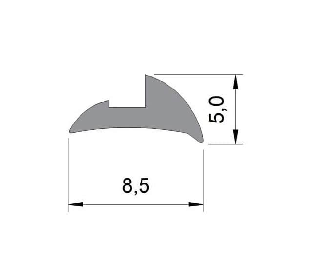 Uszczelka szyby biała 026085-02