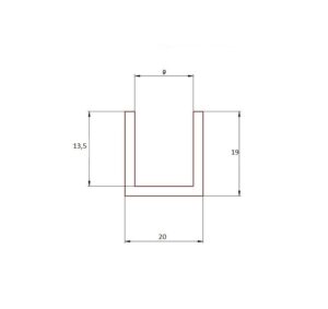 Uszczelka EPDM krawędź 9 mm, 023192