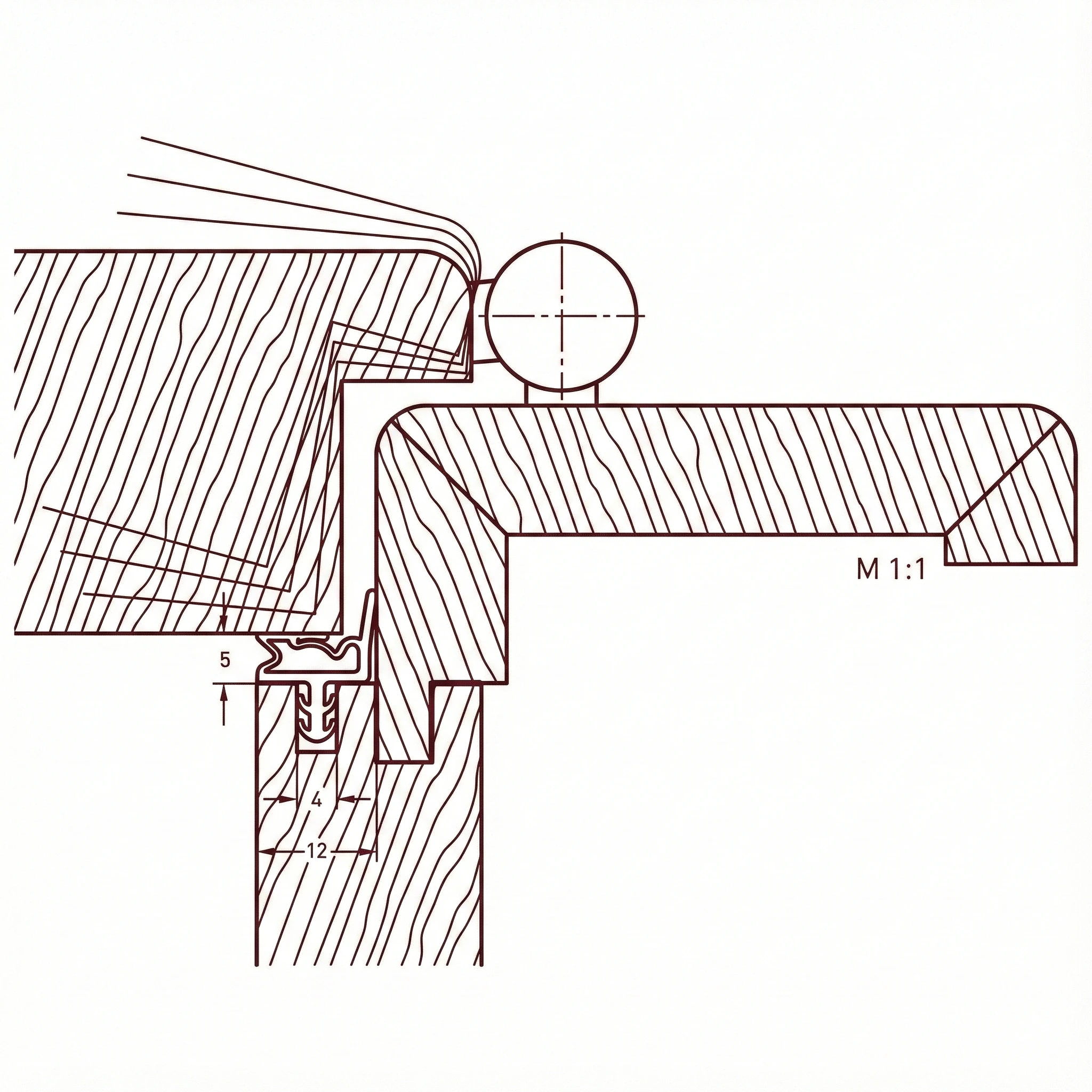 Uszczelka drzwi drewnianych wewnętrznych z przylgą, biała 09-666-05 - obrazek 8