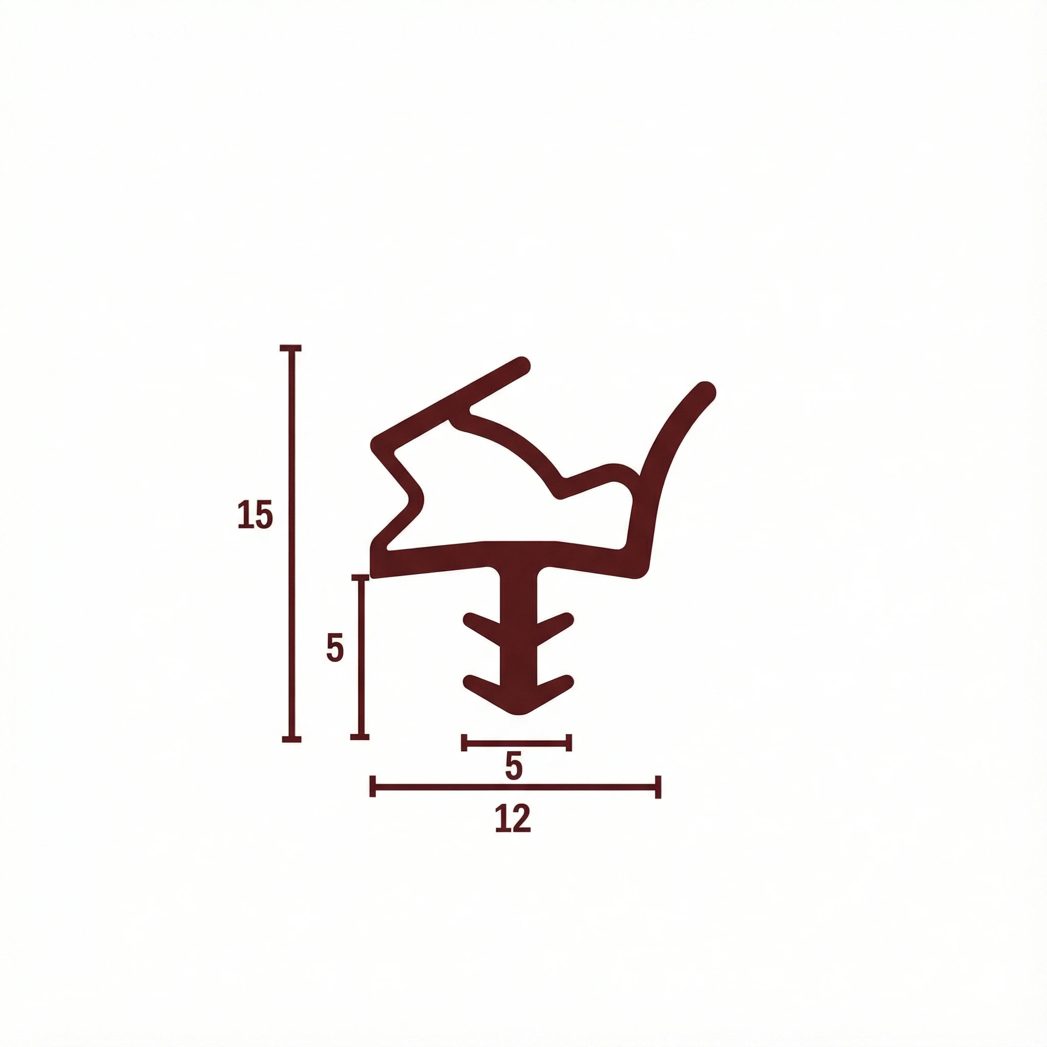 Uszczelka drzwi drewnianych wewnętrznych z przylgą, biała 09-666-05 - obrazek 6