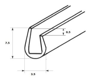 Krawędziówka na 0,4-0,7 mm z twardego PVC, 02-018
