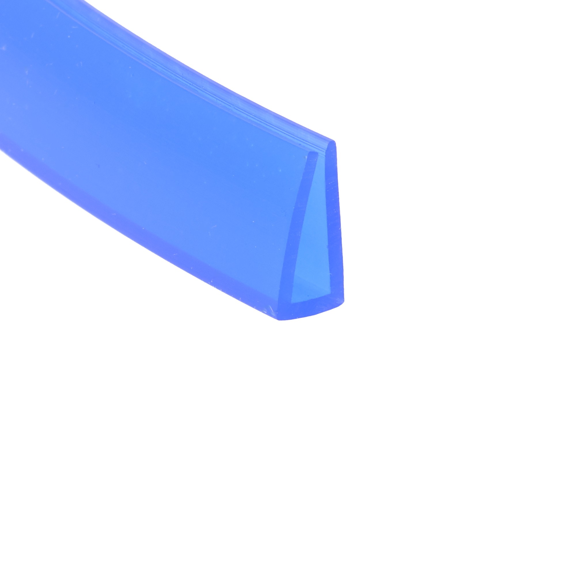 023914NI_324 - Centrum uszczelek Close-up of a blue plastic corner block against a white background.