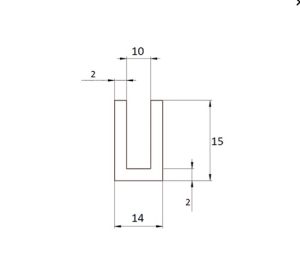 Uszczelka krawędziowa 10 mm, guma EPDM, 0351373