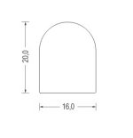 Profil typu D silikon spieniony 16x20 mm, biały, 0625516