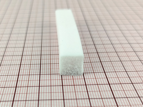 Uszczelka silikonowa pianka 10x10mm FDA biała, 0628410